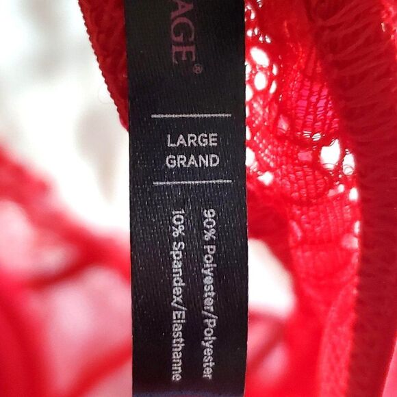 Body Rage Womens Lingerie Red L Padded Underwire Thong Sexy Studded - Picture 2 of 8